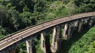 Drone video of the beautiful 9 Arch Bridge in Ella Sri Lanka...! #visitsrilanka #Ella