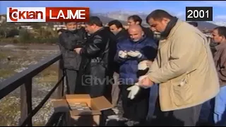 Policia e Elbasanit asgjeson 24 kilogram heroine ne lumin Shkumbin - (24 Nentor 2001)