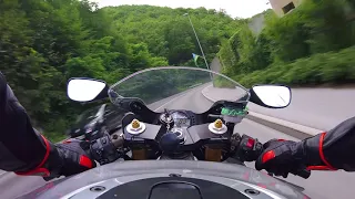 Short ZX6R Ride to meet my friends for pizza (GoPRO + Exhaust Sound)