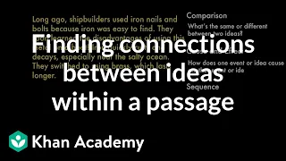 Finding connections between ideas within a passage | Reading | Khan Academy