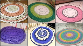 Most Demanding & Stylish Round Shape Crochet Floor Mats/Carpets & Rughs Design ideas