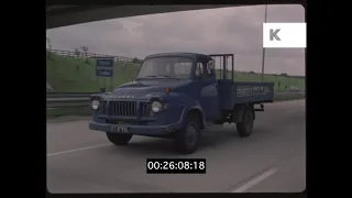 1960s Driving on UK Motorways, HD from 35mm