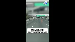 Naked woman armed with gun opens fire at passing cars on busy NorCal bridge