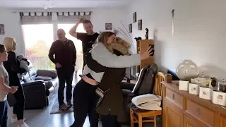 Girl Flies Across The World To Surprise Family