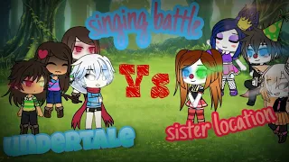 Triplets and skeleton Vs sister location |•| singing battle |•| AU |•| part 1