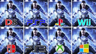 Star Wars: The Force Unleashed (2008) DS vs PSP vs PS2 vs Wii vs Switch vs PS3 vs XBOX 360 vs PC