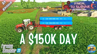 A $150K DAY - No Mans Land - Episode 24 - Farming Simulator 22