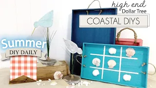 Coastal DOLLAR TREE DIYs |Fun Summer DIYS | Coastal Farmhouse Decor | Summer DIY Daily Ep 10