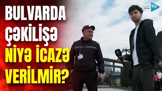 Bakı bulvarında əcaib qadağa: jurnalistə çəkiliş etmək olmaz, amma...