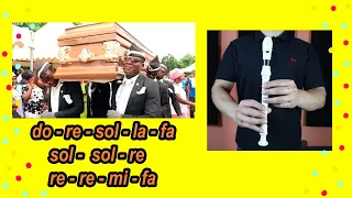 Meme ataúd | ✅ FLAUTA DULCE fácil, tutorial con animación | coffin dance meme