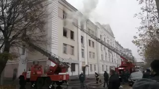 Пожар на улице Кирова в Твери 19.10.16