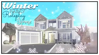 Winter family roleplay home || Bloxburg speedbuild ||  Olixivrii 💙