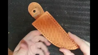 making a custom knife sheath for a customer!