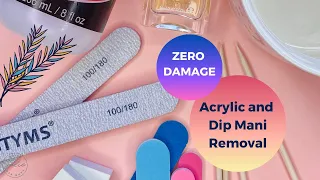 HOW TO REMOVE ACRYLIC AND DIP NAILS AT HOME - SAFE and DAMAGE FREE!
