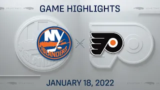 NHL Highlights | Islanders vs. Flyers - Jan. 18, 2022