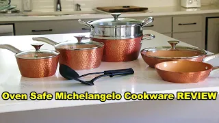 MICHELANGELO 12 PCS Unique Copper Hammered Pots and Pans Set | MICHELANGELO COOKWARE REVIEW