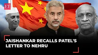 Jaishankar recalls Sardar Patel's last letter to Nehru on China: 'You are very suspicious...'