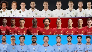 Real Madrid 2017 vs Man City 2023 vs Liverpool 2019 Comparison - Ronaldo Bale Haaland Salah Mane