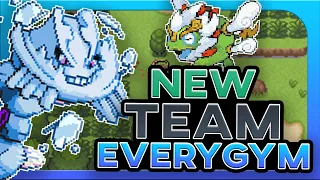 Can You Beat Pokemon Blazing Emerald With A New Team Every Gym ?! (No Items)