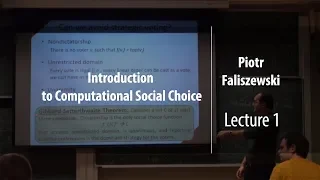 Lecture 1 | Introduction to Computational Social Choice | Piotr Faliszewski | Лекториум