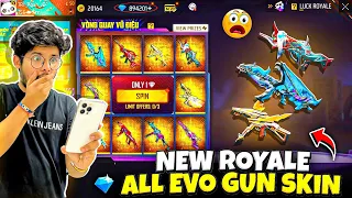 Free Fire All Evo Guns Back In Royale😍 I Got Everything  Max In 8Mins -Garena Free Fire