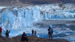 Massive Glacier Calving and Wall Collapse