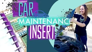 Car Maintenance Planner Insert | Happy Planner