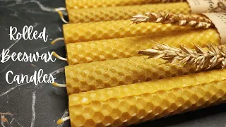 Rolled beeswax candles DIY / how to roll beeswax candles tapers