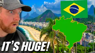 American Reacts to Geography Now! Brazil Explained