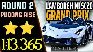 Asphalt 9 Grand Prix Lamborghini SC20 Round 2 [01:13.365] Pudong Rise 2* Training