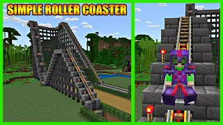Aku Berhasil Membangun Wahana Bermain Roller Coaster Yang Sederhana Di Minecraft