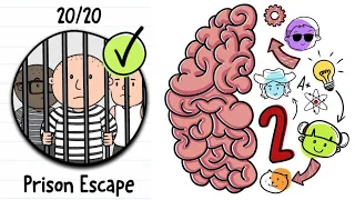Brain Test 2 - Prison Escape Level 1-20 | All Levels Fast Solutions