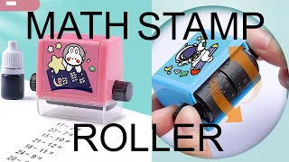 Best-selling Math Stamps Tutoring Kids Learning Number Rolling Stamp Fun Review in Hindi