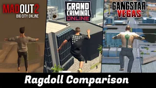 Ragdoll Physics Comparison in Open World Mobile Games: Madout2 V/S Grand Criminal V/S Gangstar Vegas