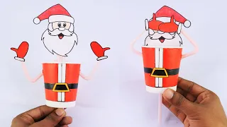 DIY Funny Santa Claus With Paper Cup | How to make santa claus with paper cup | Christmas craft idea