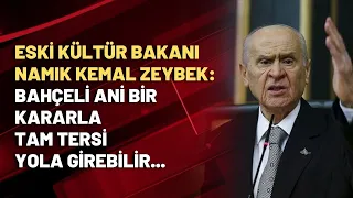 Eski Kültür Bakanı Namık Kemal Zeybek: Bahçeli ani bir kararla tam tersi yola girebilir...