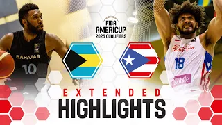 Bahamas 🇧🇸 vs Puerto Rico 🇵🇷 | Extended Highlights | FIBA AmeriCup 2025 Qualifiers 2025