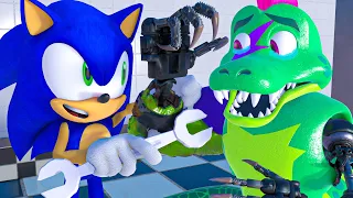 Sonic Repairs Montgomery Gator - Fnaf & Sonic Animations