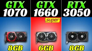 GTX 1070 vs GTX 1660 Super vs RTX 3050 | 20 New Games Benchmarks in 2022