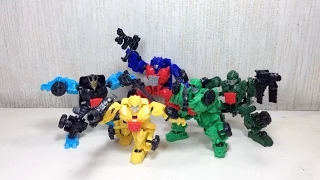 Dinobot Riders Optimus Prime, Drift, Crosshairs, Hound Bumblebee Transformers 4 Construct Bots