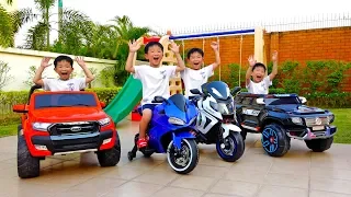 예준이의 서프라이즈 에그 전동 자동차 장난감 놀이 전동차 오토바이 키즈 플레이하우스 놀이터 Surprise Power Wheels Kids Bike Car Toy Video