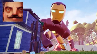 Hello Neighbor - My New Neighbor Big Iron Man Junior Act 2 Door Gameplay Walkthrough