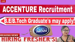 Accenture Off Campus Hiring 2023: Hiring As Service Desk Management Tech Support Practitioner