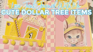 Dollar Tree VINTAGE LOVE Junk Journal With Me #3 - PINK & YELLOW THEME