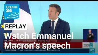 REPLAY: Watch Emmanuel Macron's speech after the 1st round of French election • FRANCE 24 English