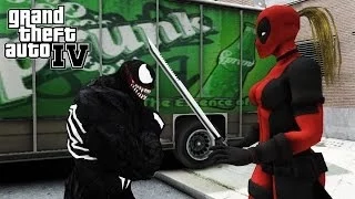 LADY DEADPOOL VS VENOM - EPIC BATTLE - GTA IV