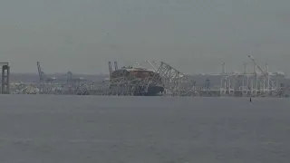 Live from the scene of the Francis Scott Key Bridge collapse in Baltimore after major ship collision