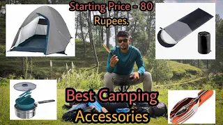 My Camping Gear's for Beginners, Sleeping bag, 2 Person tent, Knife, mat, Gas-stove etc