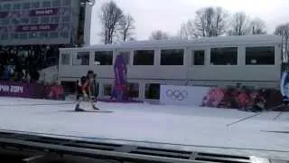 Лыжи финиш Александр Легков Олимпиада Сочи2014