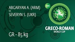 Round 2 GR - 85 kg: A. ABGARYAN (ARM) df. S. SEVERYN (UKR) by TF, 8-0